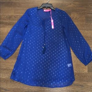 Royal Blue Sheer Coverup